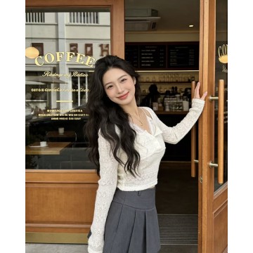 【現貨區】若隱若現蕾絲針織