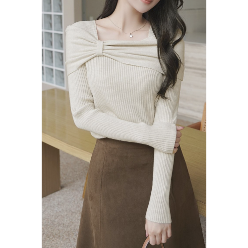 氣質不規則蝴蝶結針織 (4 Color)